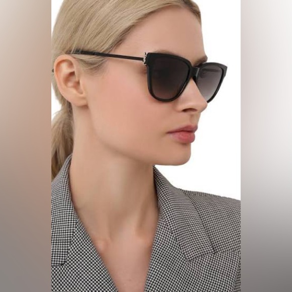 Saint Laurent Black SL M48S/K 002 Sunglasses - Picture 6 of 7